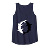 Mademark Yin Yang Sharks Ocean Balance Graphic Tank Top - size chart
