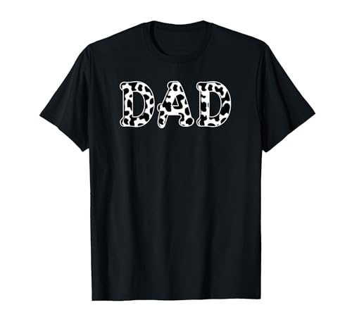 Cow Pattern Print Family Matching Birthday Apparel Cow Dad Birthday Family Matching Girl Boy Farm Birthday T-Shirt - size
