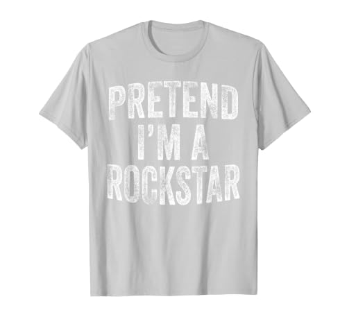 Funny Halloween Party Matching Family Costumes Tee Pretend I'm A Rockstar Costume Family Halloween Rock Star T-Shirt - size