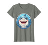 Mademark 2nd Grade Great White Shark Open Jaw Graphic T-Shirt - Purple