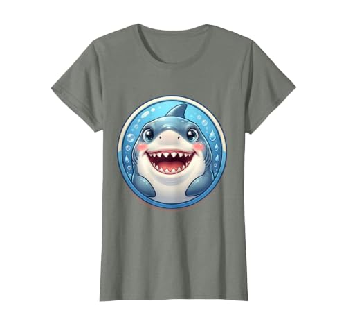 Mademark 2nd Grade Great White Shark Open Jaw Graphic T-Shirt - Purple