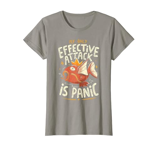 Funny My Only Effective Attack Is Panic Tee Shirt Fish My Only Effective Attack is Panic T-Shirt - size chart