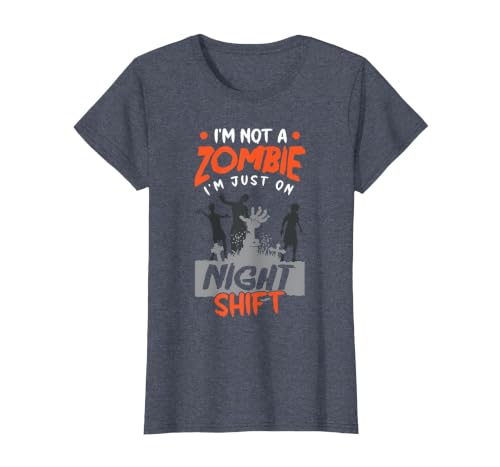 The Shift Worker - Night Shift Worker Design Night Shift Worker Halloween Funny Pun T-Shirt - size chart