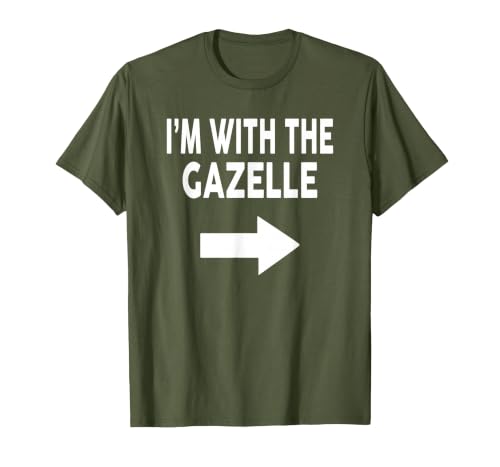 ShirtZilla I'm with The Gazelle Halloween Gazelle T-Shirt - size chart