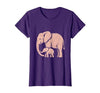 Mademark Mama Elephant Trunk Wrapped Around Baby T-Shirt - Women - size chart