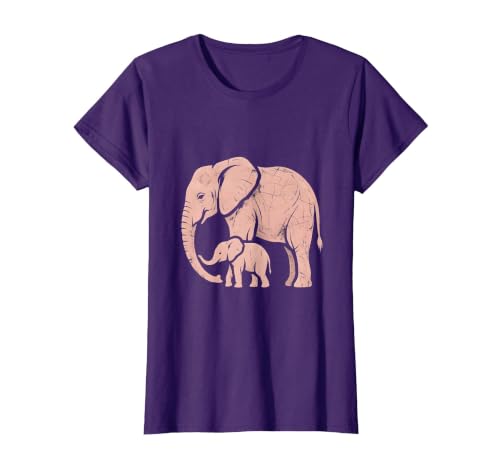 Mademark Mama Elephant Trunk Wrapped Around Baby T-Shirt - Women - size chart
