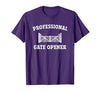 cow apparel Professional gate Opener, Cow Gate Opener T-Shirt - size chart