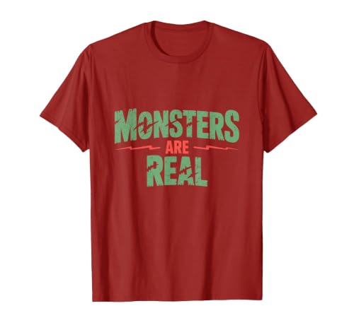 Monster Truth Wear Monsters are Real Horror Spooky Scary Halloween T-Shirt - size chart