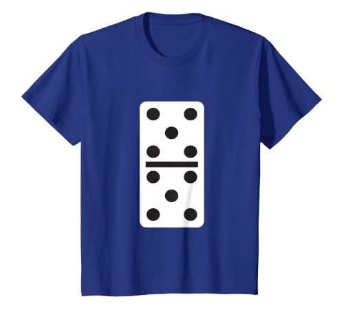 Fun and Easy Halloween Costume T-Shirts - Dominoes Double Five Dominoes Halloween Costume 5 Domino Game T-Shirt - size chart