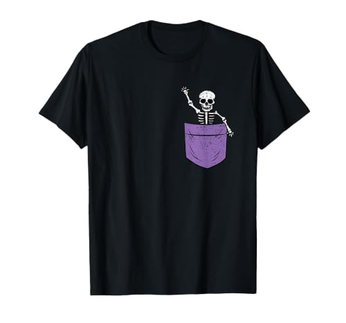 Halloween Shirts Skeleton Costume Men Women Kids Skeleton Pocket Halloween Costume Funny Skull Character T-Shirt - size chart