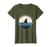Mademark Saltwater Runs Through Me Shark Design T-Shirt - size chart
