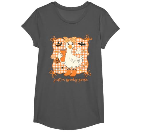 Just A Spooky Goose Halloween Goose Just A Spooky Goose Halloween Silly Goose Funny Halloween T-Shirt - size chart
