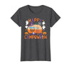 Spooky Camp-O-Ween Ghosts and Campfire Apparel Happy Camp-O-Ween Halloween Camping Ghosts and Campfires T-Shirt - size chart
