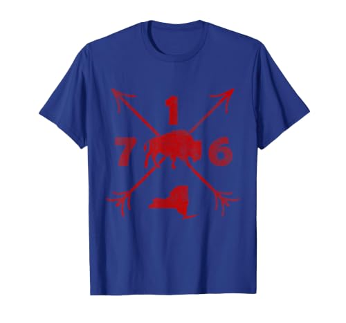 Vacation & Gift Buffalo New York by Addi Buffalo New York NY | Area Code 716 T-Shirt - size chart