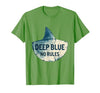 Mademark Deep Blue No Rules Shark Graphic Design T-Shirt - size chart