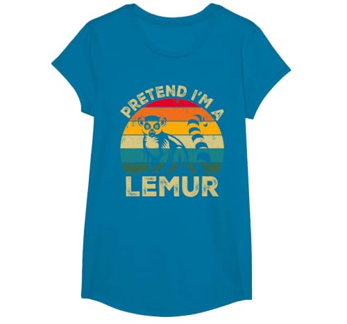 Funny Costume Party Halloween Tees by T&T Pretend I'm A Lemur Lazy Halloween Costume T-Shirt - size chart
