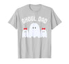 Ghoul Dad, Halloween Daddy Ghost Father of Two Ghost Girls T-Shirt - size chart