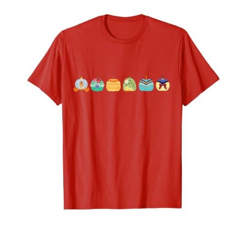Disney Princess Pumpkins Fall Autumn Lineup of Princesses T-Shirt - size chart