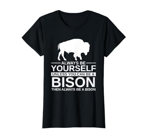 Bison Gift Bison Lover Accessories & Buffalo Stuff Cool Bison Design for Men Women Buffalo Animal Lovers Bison T-Shirt -