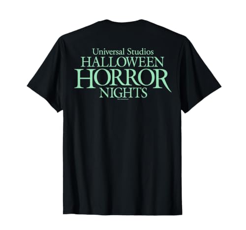 Halloween Horror Nights Lil Boo Retro Glow Front & Back T-Shirt - size chart
