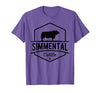 Funny Farmer Gift for Simmental Cattle Cow Farmer - Simmental Cattle T-Shirt - size chart