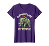 Mademark Elephants Are My People Pixel Art Design T-Shirt - Women - size chart
