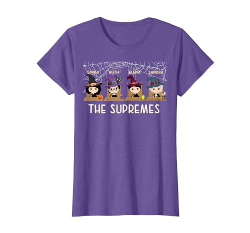 RBG Supremes Court cute gift THE SUPREMES Halloween Cute Woman Supreme Court Justices RBG T-Shirt - size chart