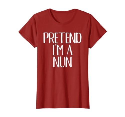 Funny Halloween Group Matching Costumes Idea Pretend I'm A Nun Costume Family Funny Halloween Party T-Shirt - size chart