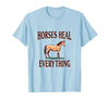 Mademark Horses Heal Everything Equestrian Women Design T-Shirt - Men - size chart