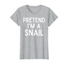 Snail Costume Party Lazy Snail Halloween Costume Pretend I'm A Snail Costume Party Funny Halloween Snail T-Shirt - size chart