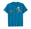 Pitbull Halloween Costume Funny Pitbull Skeleton Hand Halloween T-Shirt - size chart