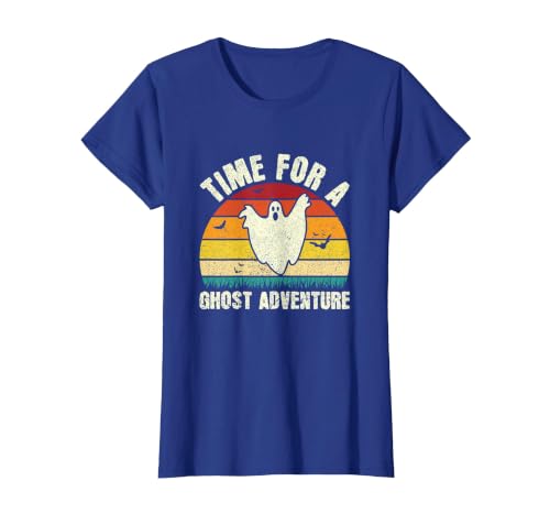 Funny Ghost Hunting Halloween Women Men Funny Ghost Hunting Scary Halloween Ghost Hunter T-Shirt - size chart