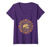 Mademark Women's Mother Elephant Nudging Newborn Calf Maternity V-Neck T-Shirt - Women - size chart