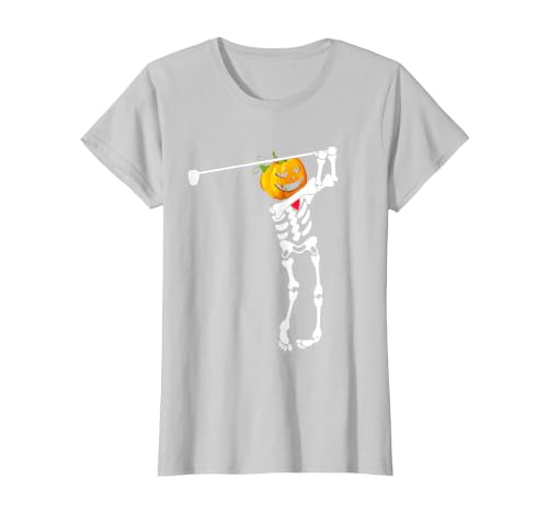 Funny Skeleton Golf Halloween Costume Golf Skeleton Pumpkin Halloween Shirt T-Shirt - size chart