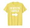 ShirtZilla I'm with The Gazelle Halloween Gazelle T-Shirt - size chart