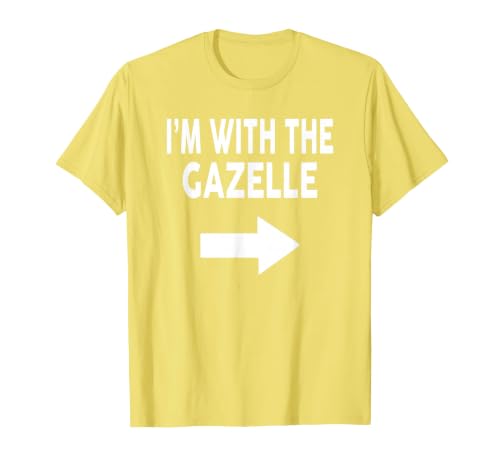 ShirtZilla I'm with The Gazelle Halloween Gazelle T-Shirt - size chart