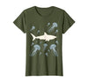 Mademark Shark Swimming Through a Jellyfish Field T-Shirt - size chart