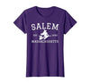 Salem Est 1626 Massachusetts Funny Salem Witch Est 1692 Salem Massachusetts Halloween T-Shirt - size chart