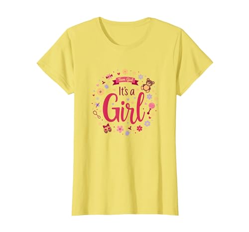 Mademark Team Girl Its a Girl Baby Shower Celebration T-Shirt - size chart