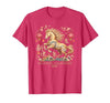 Chinese New Year 1990 Birthday Fortune Prosper Red Festive 2026 Horse Lady Crazy Wild Soul Calm Heart Lunar T-Shirt - size chart