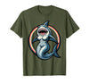 Mademark Mermaid Great White Shark Fusion Graphic T-Shirt - Purple