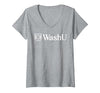 Women's WashU Women's Icon Logo | Washington University in St. Louis V-Neck T-Shirt - size chart