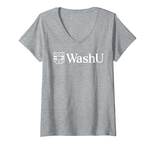 Women's WashU Women's Icon Logo | Washington University in St. Louis V-Neck T-Shirt - size chart