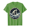 Mademark Polar Bear Drifting on Ice Floe Illustration T-Shirt - size chart