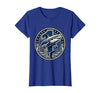 Mademark Shark Swimming Through 10 Banner 10th Birthday T-Shirt - size chart
