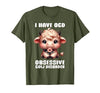 Funny Cow Apparel I Have OCD Obsessive Cow Disorder Cow Lover Farmer T-Shirt - size chart