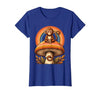 Mademark Monkey Perched on Giant Mushroom Illustration T-Shirt - Women - size chart