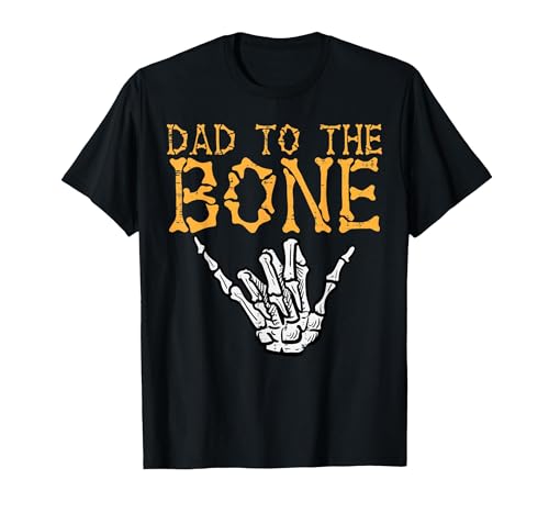 Mens Halloween Shirts For Dad Daddy Papa Men Halloween Dad to The Bone Skeleton Hand Fun Papa Costume Men T-Shirt - size