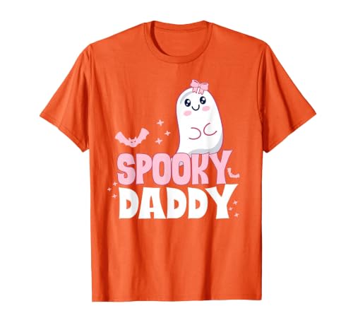 Spooky Family Cute Pink White Ghost Boo Halloween Spooky Daddy Family Cute Pink White Ghost Boo Halloween T-Shirt - size