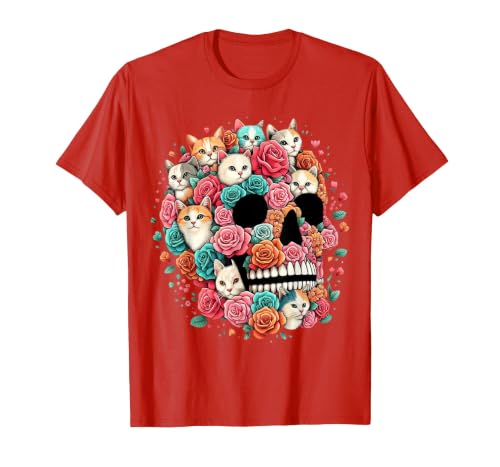 TS - SHOP - Kitty Skeleton Halloween Costume Idea Cat Skull - Kitty Skeleton Halloween Costume Idea T-Shirt - size chart